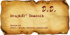 Drajkó Dominik névjegykártya
