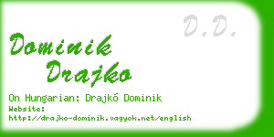 dominik drajko business card